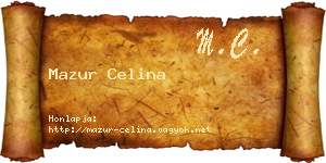 Mazur Celina névjegykártya